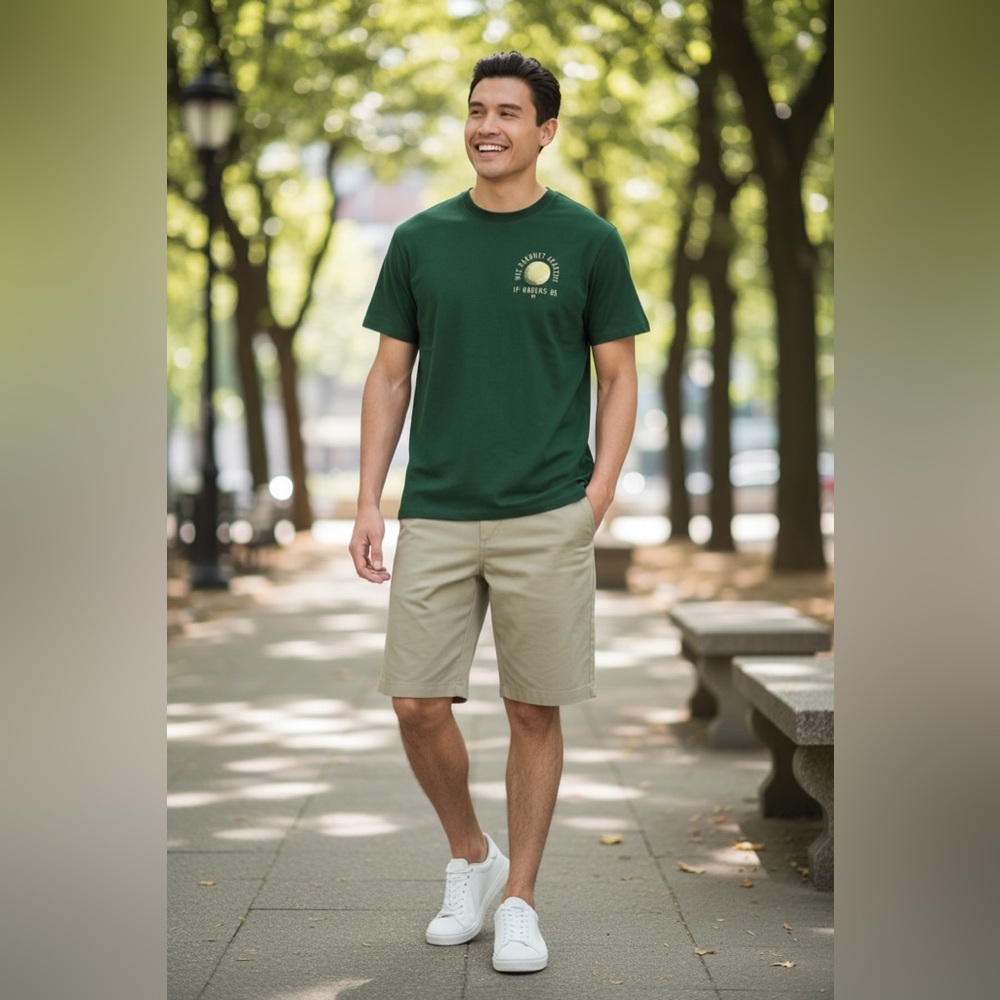 Goodfellow & Co Men's Graphic T-Shirt Green Size L NYC Racquet Academy  NWT